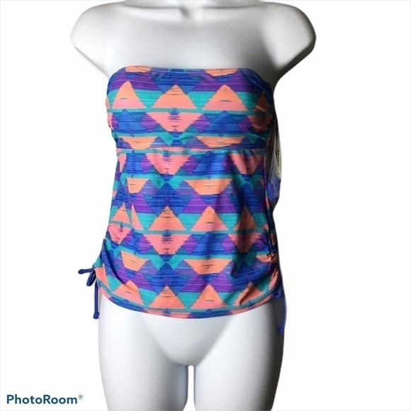 Arizona Jeans Strapless Tankini Top Size S NWT - Picture 1 of 6